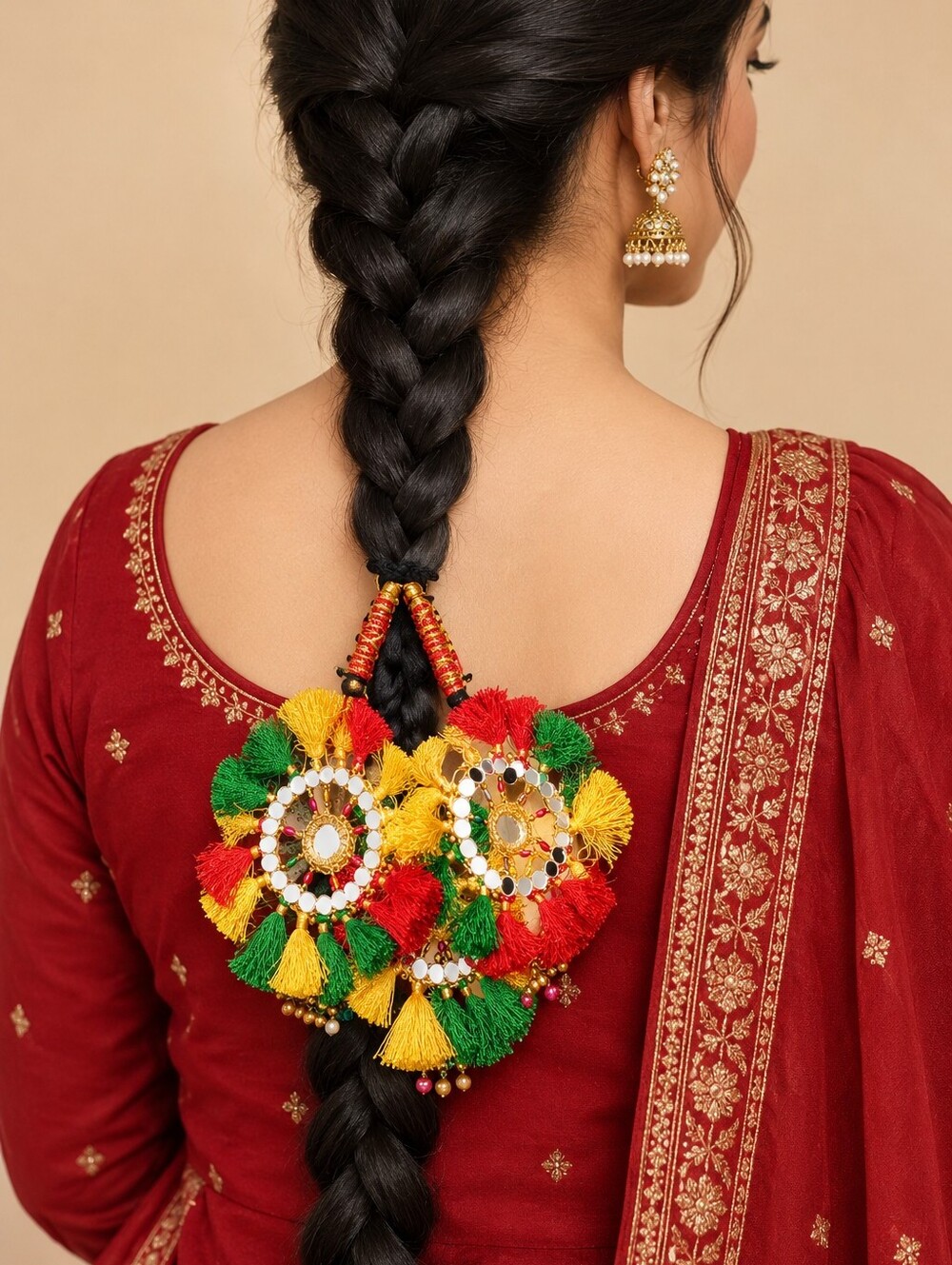 Multicolor Panjabi Paranda Hair Tie